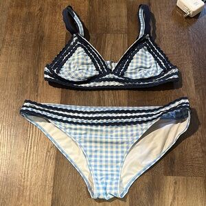 Vineyard Vines Blue and White Checkered Bikini